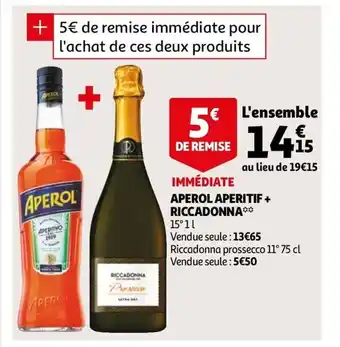 Auchan Aperol Aperitif Riccadonna offre