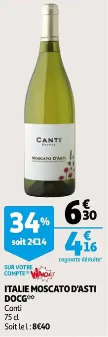Auchan Italie Moscato d'Asti Docg offre