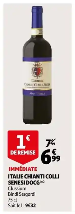 Auchan Italie Chianti Colli Senesi Docg offre