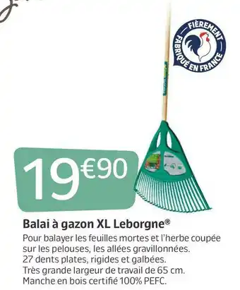 Jardiland Balai à gazon xl leborgne® offre