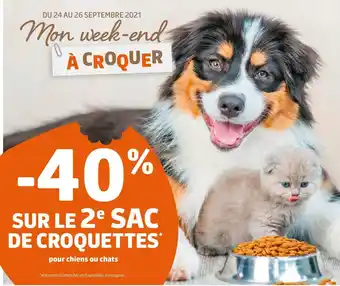 Jardiland Jardiland bon plan sur le 2e sac de croquettes offre