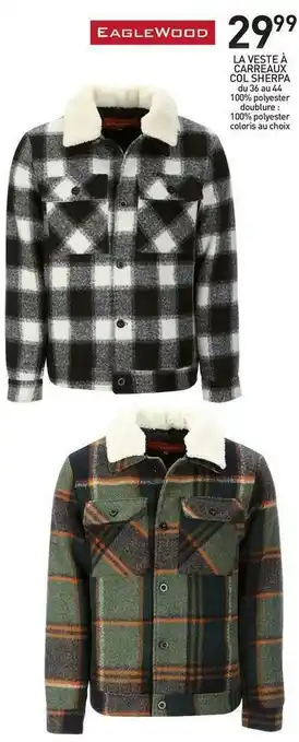 Stokomani Eaglewood la veste à carreaux col sherpa offre