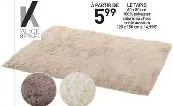 Stokomani Alice keynes le tapis offre