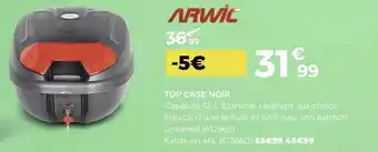 Feu Vert Arwic top case noir offre
