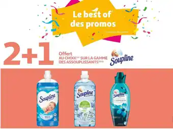Auchan Soupline bon plan sur la gamme des assouplissants de la marque soupline offre