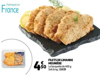 Auchan Filets de limande meunière offre
