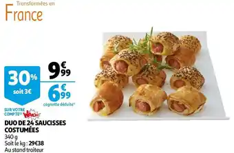 Auchan Duo de 24 saucisses costumées offre