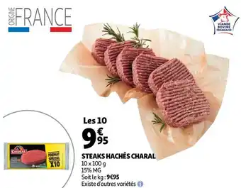 Auchan Charal steaks hachés offre