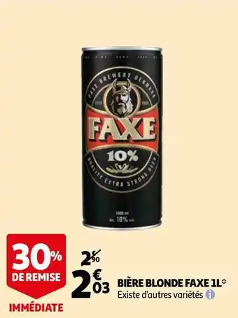 Auchan Faxe bière faxe premium 1l offre