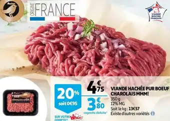 Auchan Viande hachée pur boeuf charolais mmm! offre