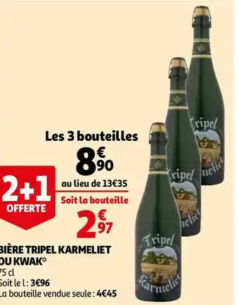 Auchan Karmeliet / kwak bière tripel offre