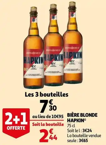 Auchan Hapkin bière blonde offre