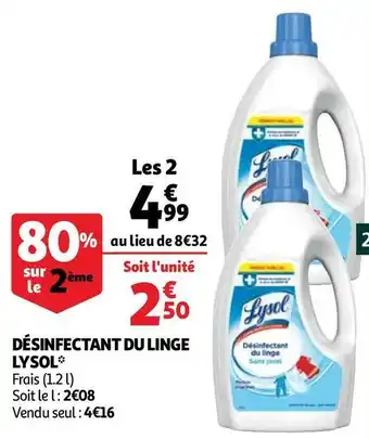 Auchan Lysol désinfectant du linge offre