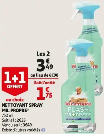 Auchan Mr propre nettoyant spray* offre