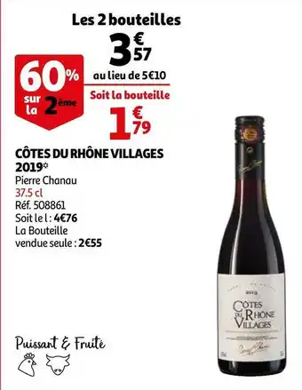 Auchan Pierre chanau côtes du rhône villages offre