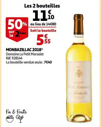 Auchan Domaine le petit marsalet monbazillac 2018 offre
