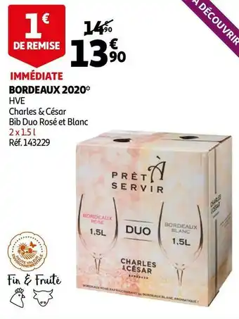Auchan Charles & césar bordeaux 2020 offre