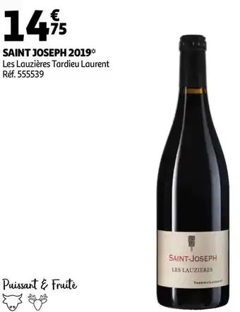 Auchan Les lauzières tardieu laurent saint joseph 2019 offre