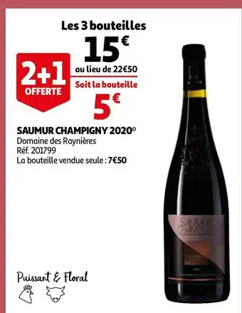 Auchan Domaine des raynières saumur champigny 2020 offre