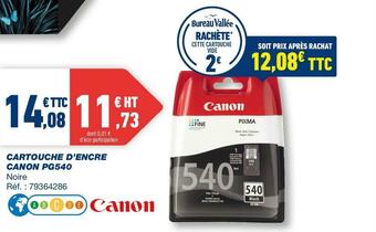Bureau Vallée Canon cartouche d’encre canon pg540 offre
