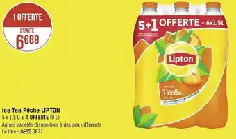 Géant Casino Lipton ice tea pêche offre