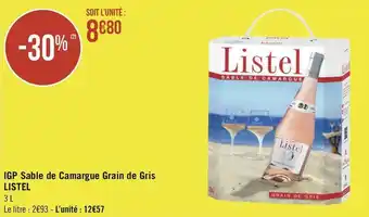 Listel igp sable de camargue grain de gris