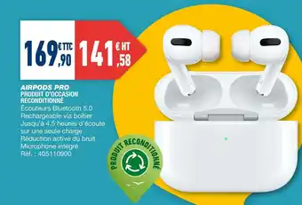 Bureau Vallée Airpods pro produit d’occasion reconditionné offre