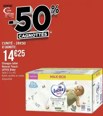 Lotus baby changes bébé natural touch