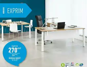 Bureau Vallée Bureau droit offre