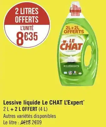 Géant Casino Lessive liquide le chat l’exper offre
