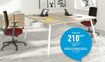 Bureau Vallée Bureau pieds métal offre