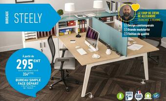 Bureau Vallée Bureau simple face départ offre