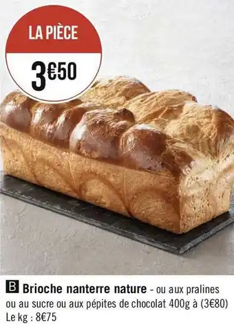 Brioche nanterre nature