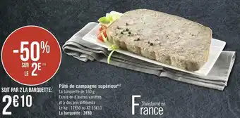 Géant Casino Pâté de campagne supérieur offre