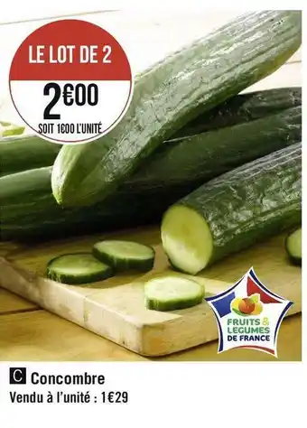 Géant Casino Concombre offre