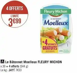 Géant Casino Fleury michon le bâtonnet moelleux offre