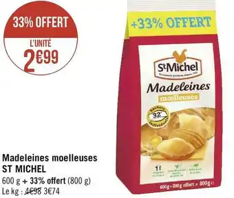 Géant Casino St michel madeleines moelleuses offre