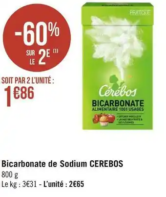 Géant Casino Cerebos bicarbonate de sodium offre