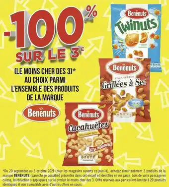 Benenuts bon plan sur l’ensemble des produits de la marque benenuts
