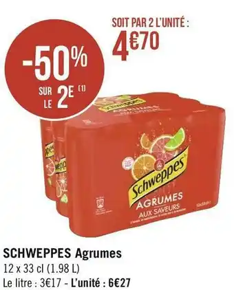 Géant Casino Schweppes schweppes agrumes offre