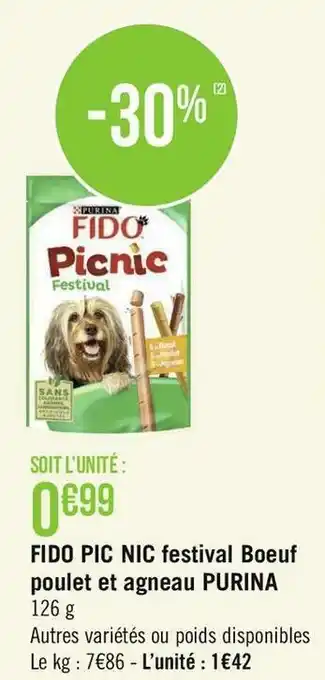 Purina fido pic nic festival boeuf poulet et agneau