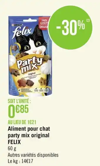 Géant Casino Felix aliment pour chat party mix original offre