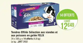 Felix tendres effilés sélection aux viandes et aux poissons en gelée