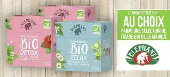 Géant Casino Elephant bon plan au choix parmi une sélection tisane bio de la marque elephant offre
