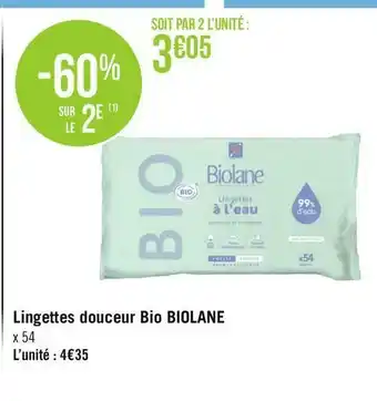Biolane lingettes douceur bio