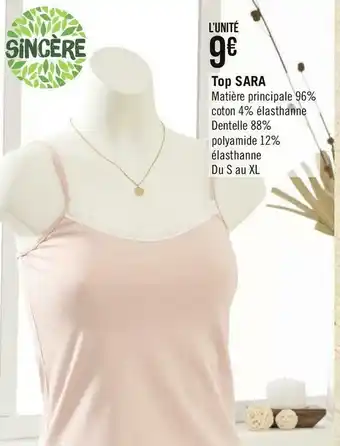 Géant Casino Sincère top sara offre