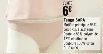 Sincère tanga sara
