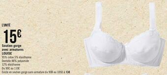 Géant Casino Sincère soutien gorge avec armatures louise offre