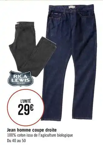 Géant Casino Rica lewis jean homme coupe droite offre