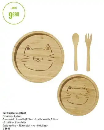 Géant Casino Sincère set vaisselle enfant offre